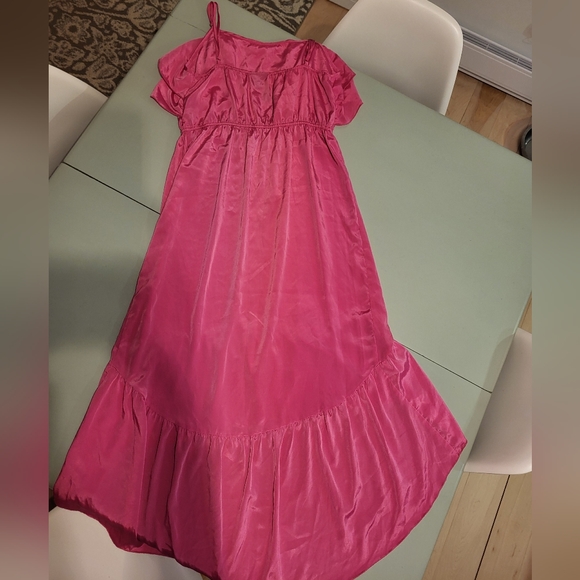 High-low silky ruffled dress - Size Medium - Picture 4 of 5